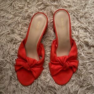 Old Navy Women's Vibrant Red Bow Mules